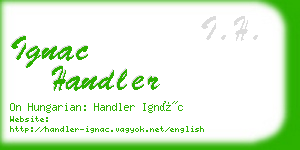 ignac handler business card
